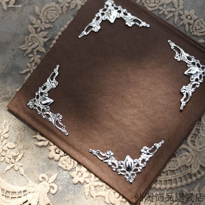 diy银色花式边角贴金属材料仿古相册边框四边装饰物角花护角素材,模玩/动漫/周边/娃圈三坑/桌游,动漫挂件/文具,淘宝优惠券,粉丝福利购,淘宝优惠卷