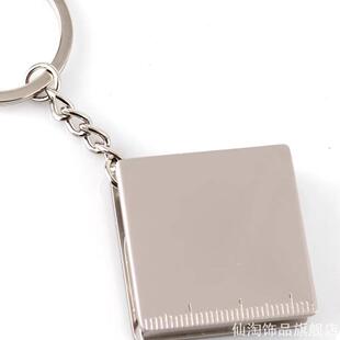 升级拉出卷尺钥匙扣时尚实用小工具钥匙链圈环创意礼品