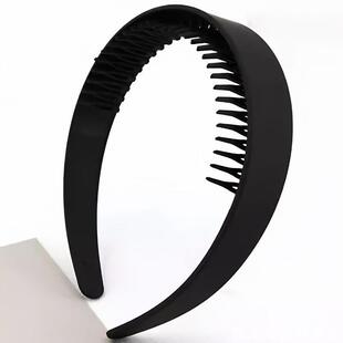 黑色宽边发箍女高颅顶带齿防滑发卡2025新款压碎发夹洗脸专用头箍