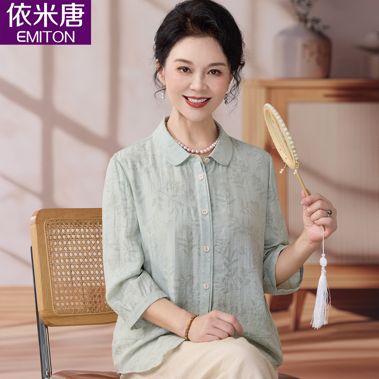 中老年女装夏装时髦七分