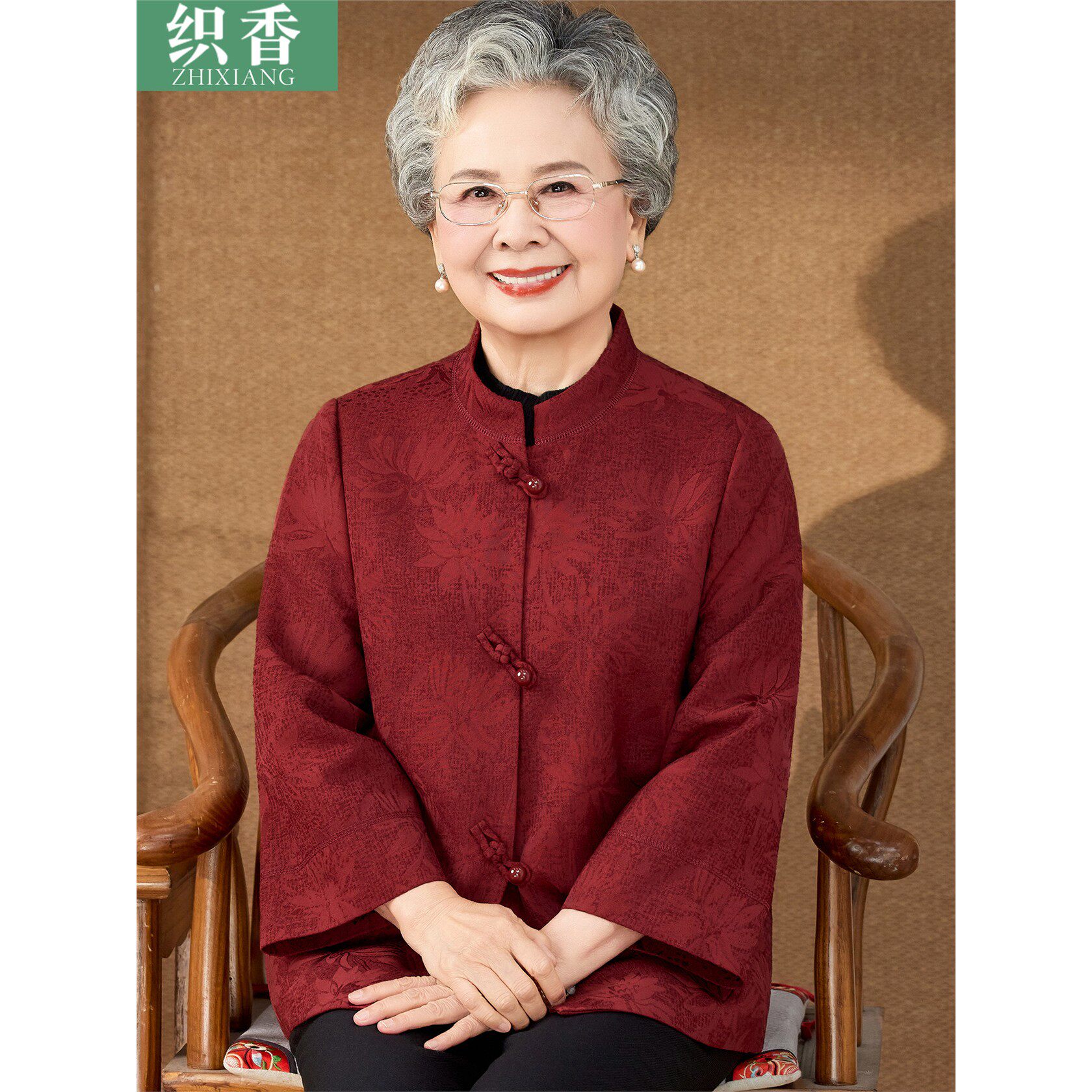 老年人女秋装妈妈外套衣