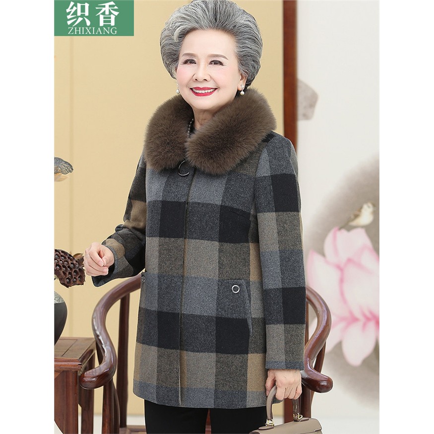 老年人冬装女外套加厚大