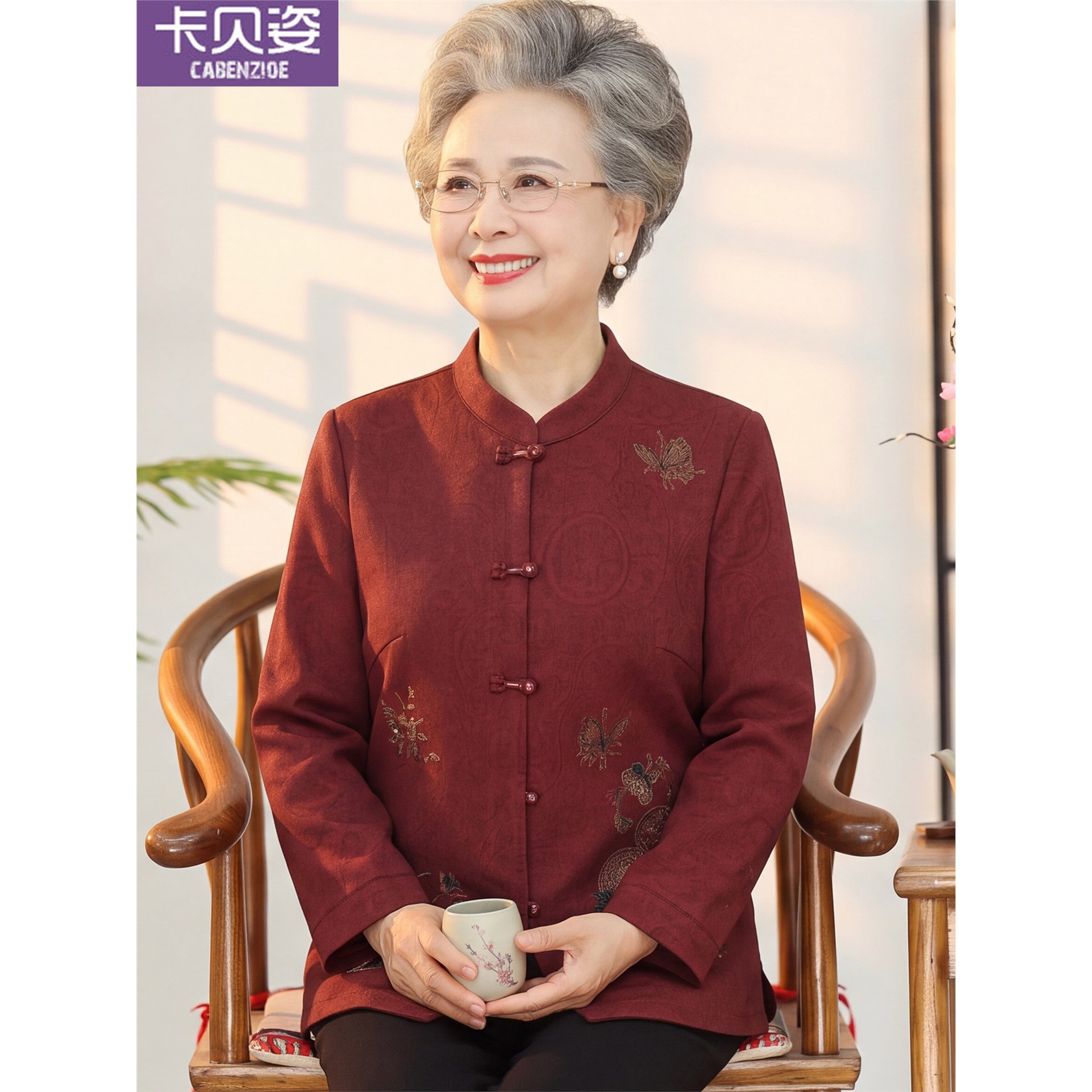 妈妈春秋外套中老年人秋