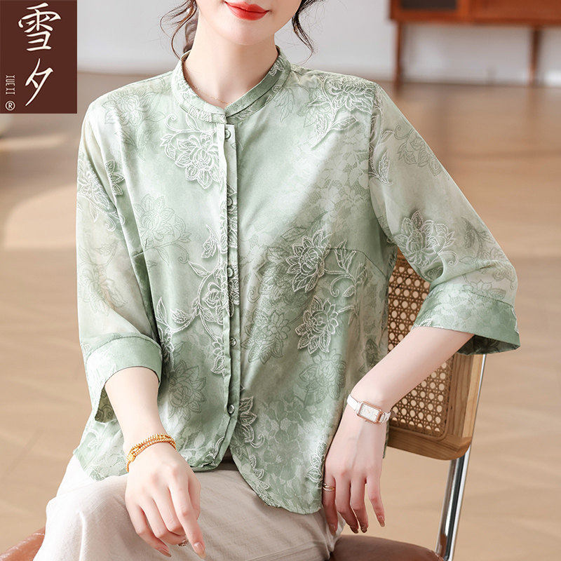 妈妈装春夏2026新款雪纺