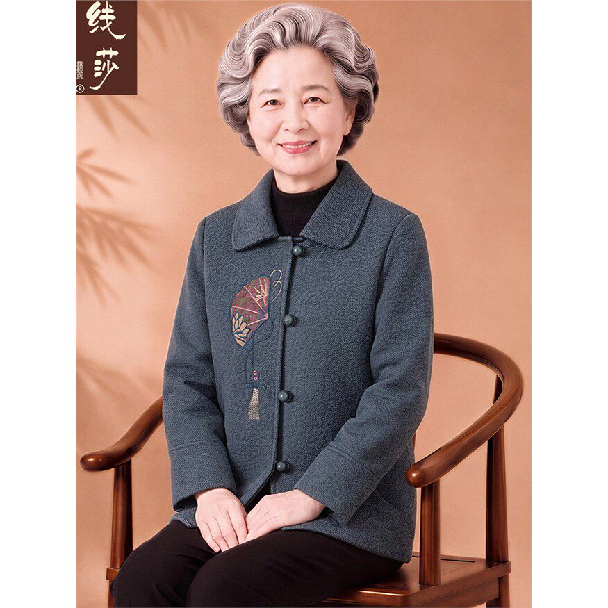 老年人秋装女季国风外套