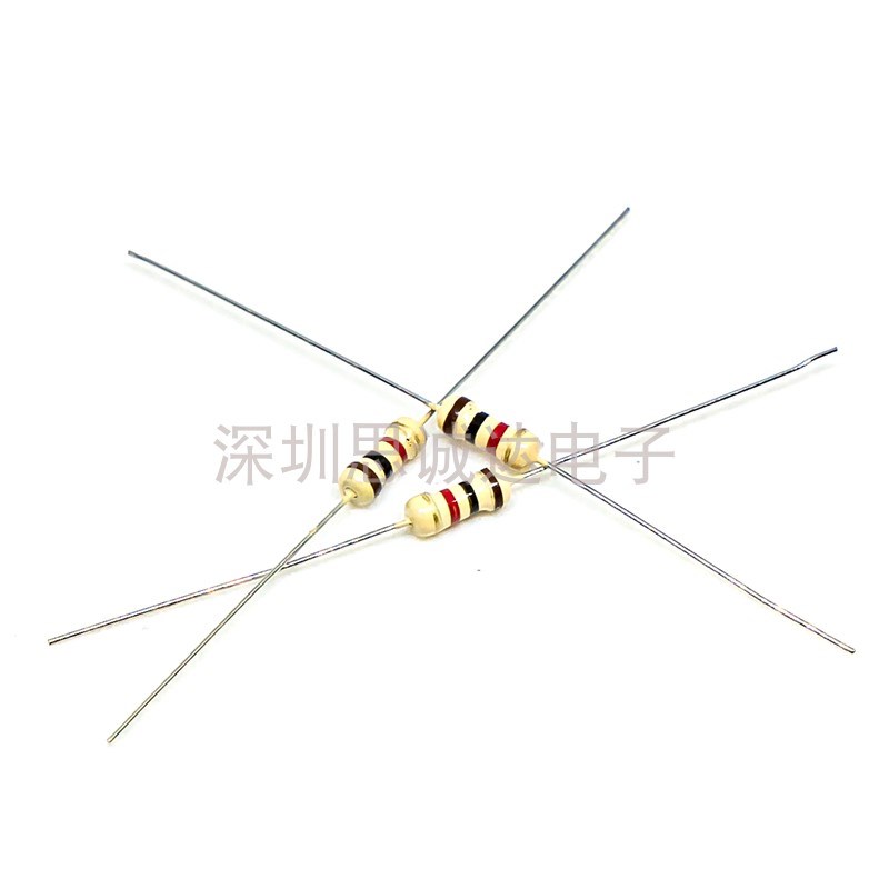 1/4W碳膜电阻5% 标准阻值 1R-10M 1K 10K 100K 1M (一包1000个)