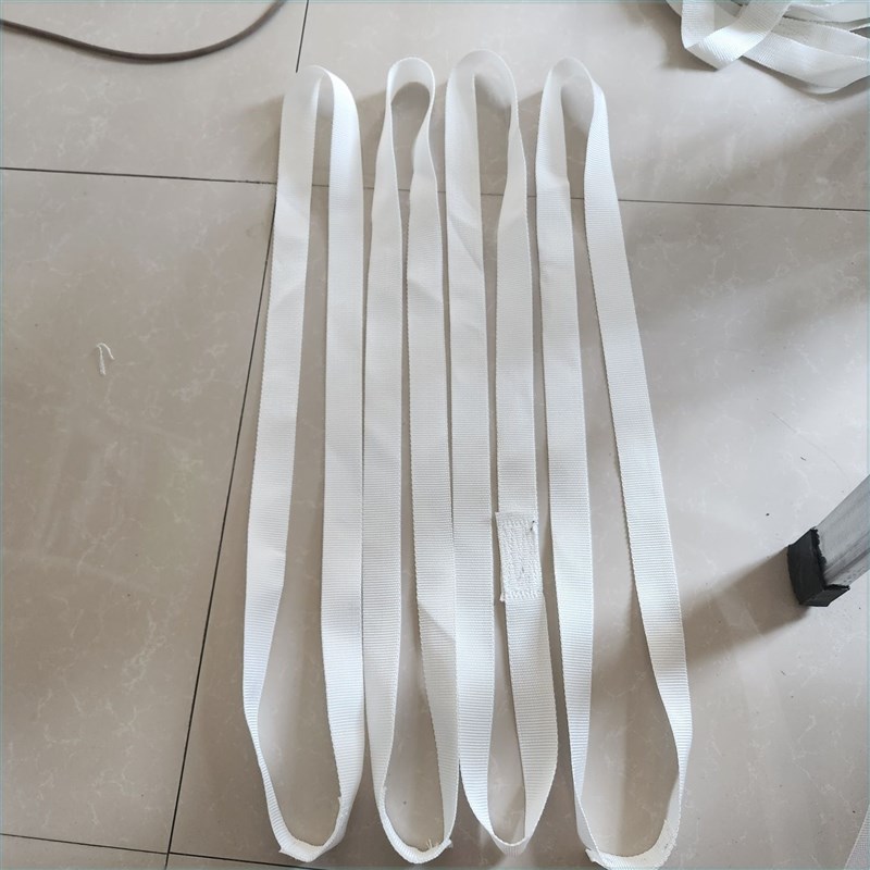 涤纶环形吊带柔性起重货物钢管钢材工业行车吊机2吨吊装带白色