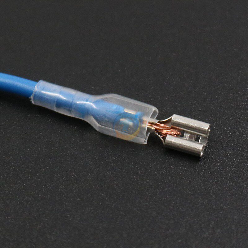 4.8插簧端子护套 铜接插件插片母头插拔式冷压接线100套插簧电