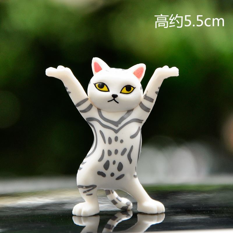 妖娆猫咪举手托举猫笔架笔托桌面摆件网红玩具万物皆可举抖音同款