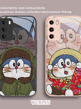 适用iqoo11手机壳红米k70哆啦A梦小米13/14情侣reno9/8可爱neo7/6/5pro油画note12新款s16/x90/10/k50玻璃k40