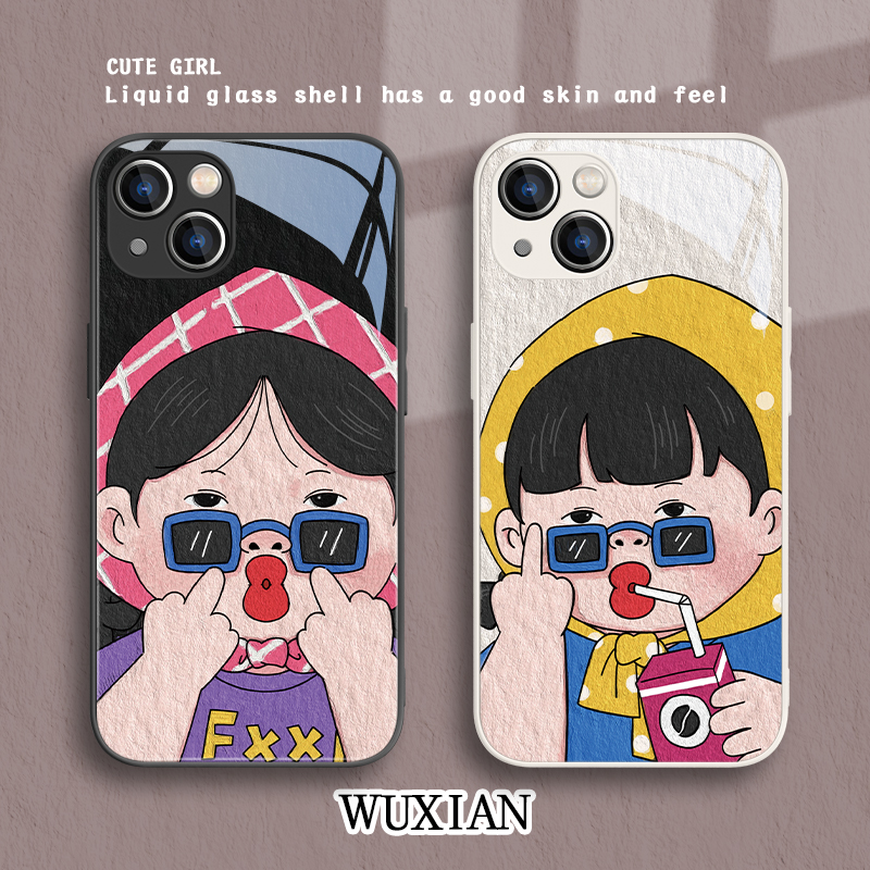 可爱搞怪少女小众趣味手机壳