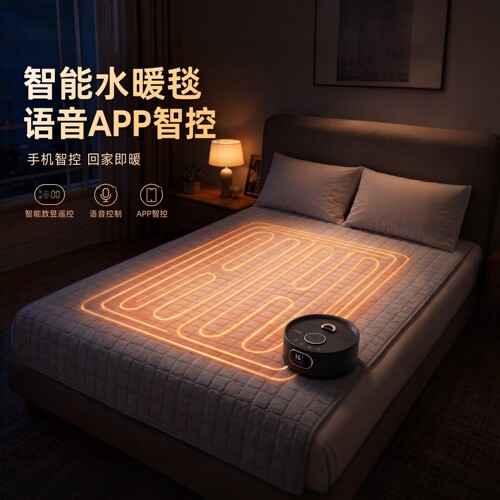 四季沐歌石墨烯水暖电热毯语音