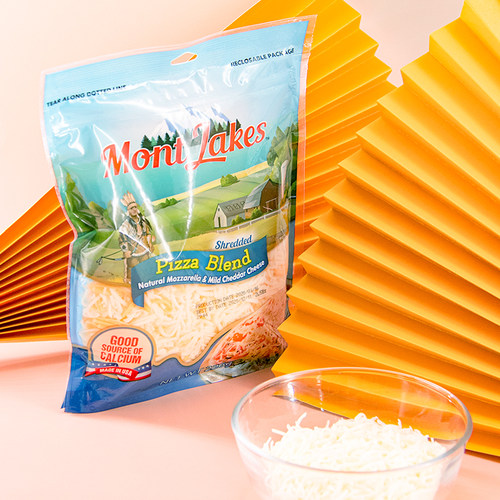 蒙特湖混合干酪碎披萨拉丝美国马苏里拉切达奶酪cheese芝士碎226g