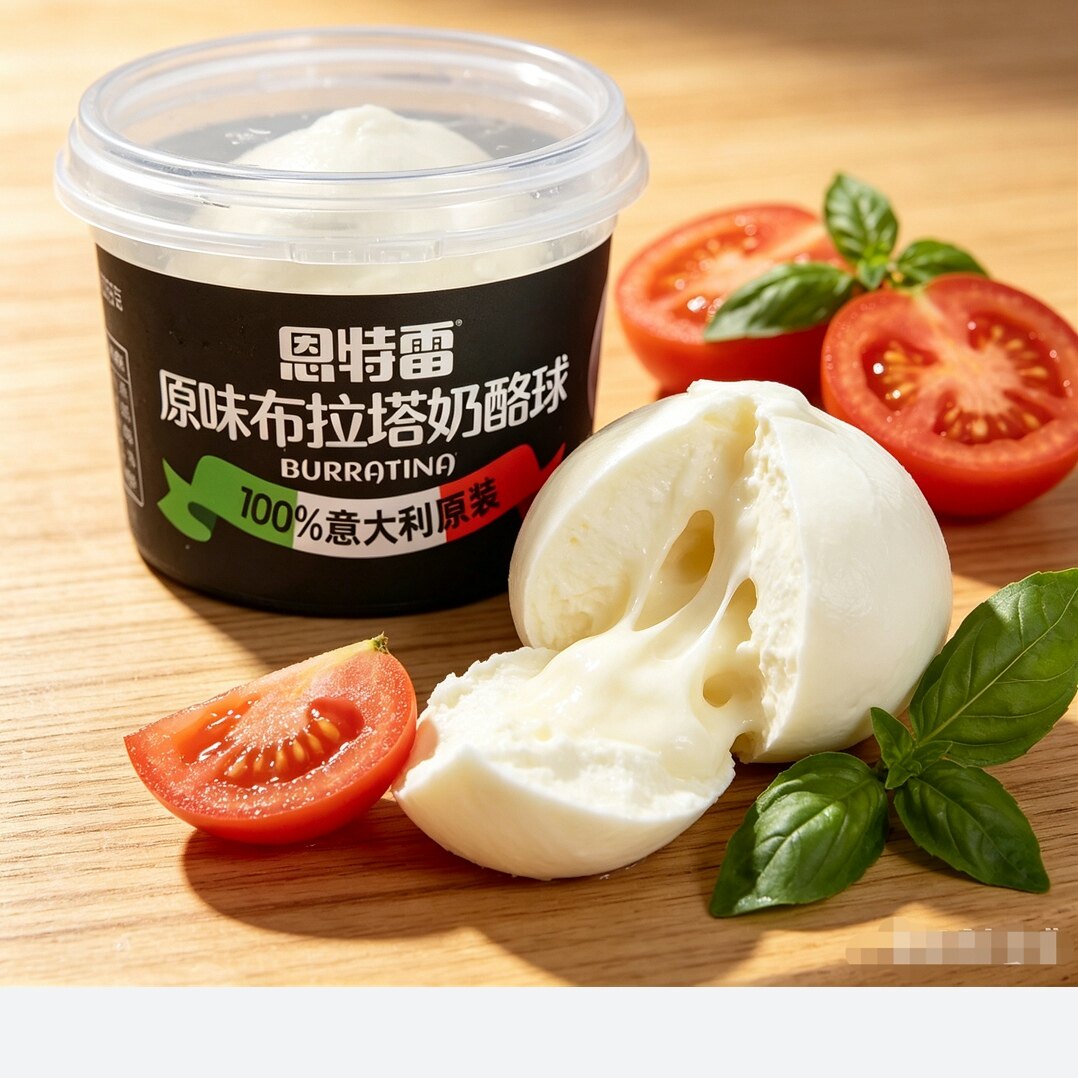 流心奶包子马苏里拉奶酪球意大利进口恩特雷布拉塔餐厅拼盘芝士球