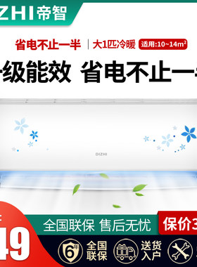 帝智大1.5匹冷暖空调一级能效挂机大1匹单冷家用省电节能静音