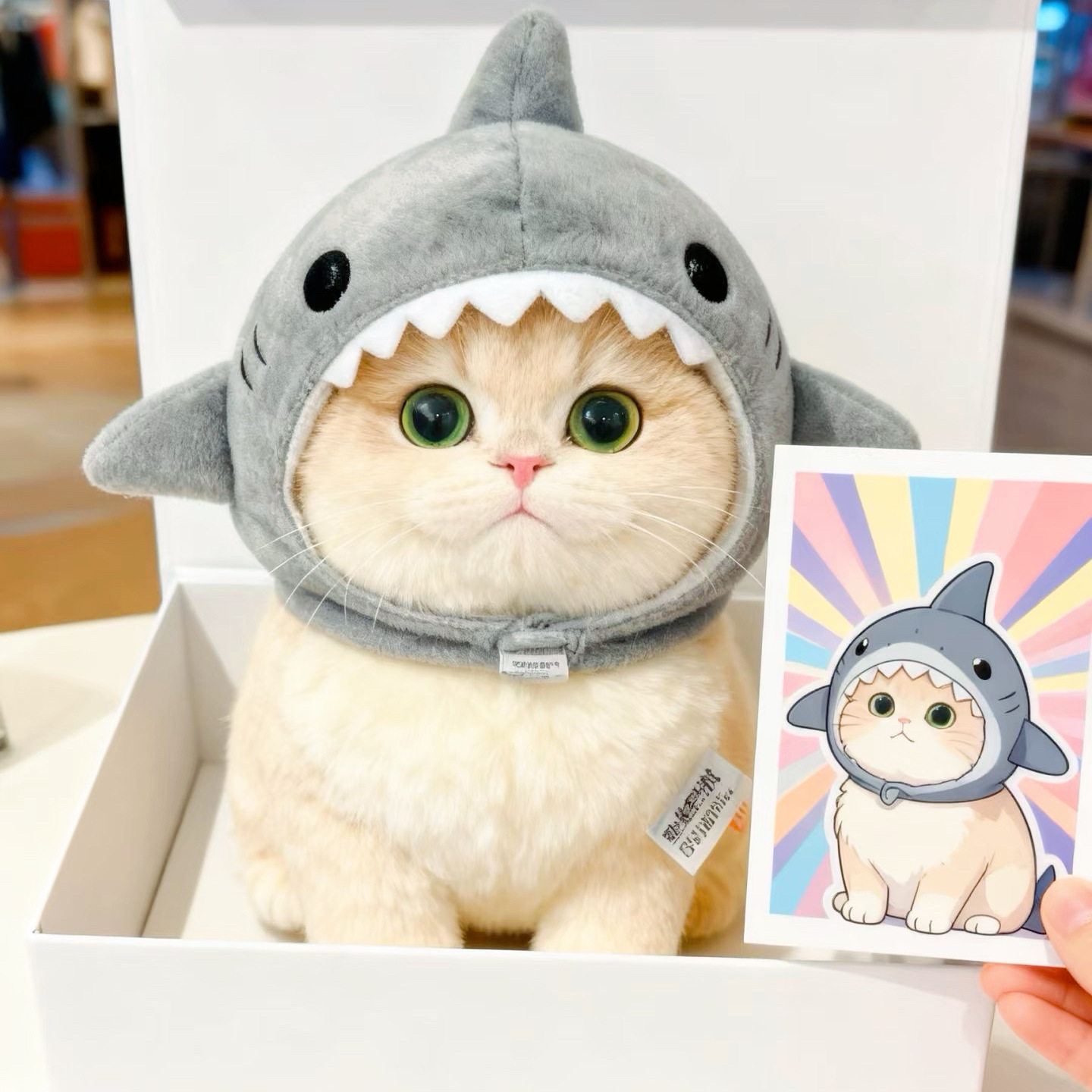 【鲨鱼帽来啦】宠物头套毛绒搞怪可爱猫狗帽子博美泰迪冬2025新款