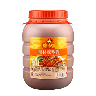 粤师傅桂林辣椒酱3.2kg 商用火锅饭店餐饮装桶装牛杂拌面下饭辣酱