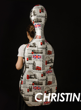 chrisitina碳纤维大提琴盒伦敦 大提琴包 大提琴琴盒 配件盒子