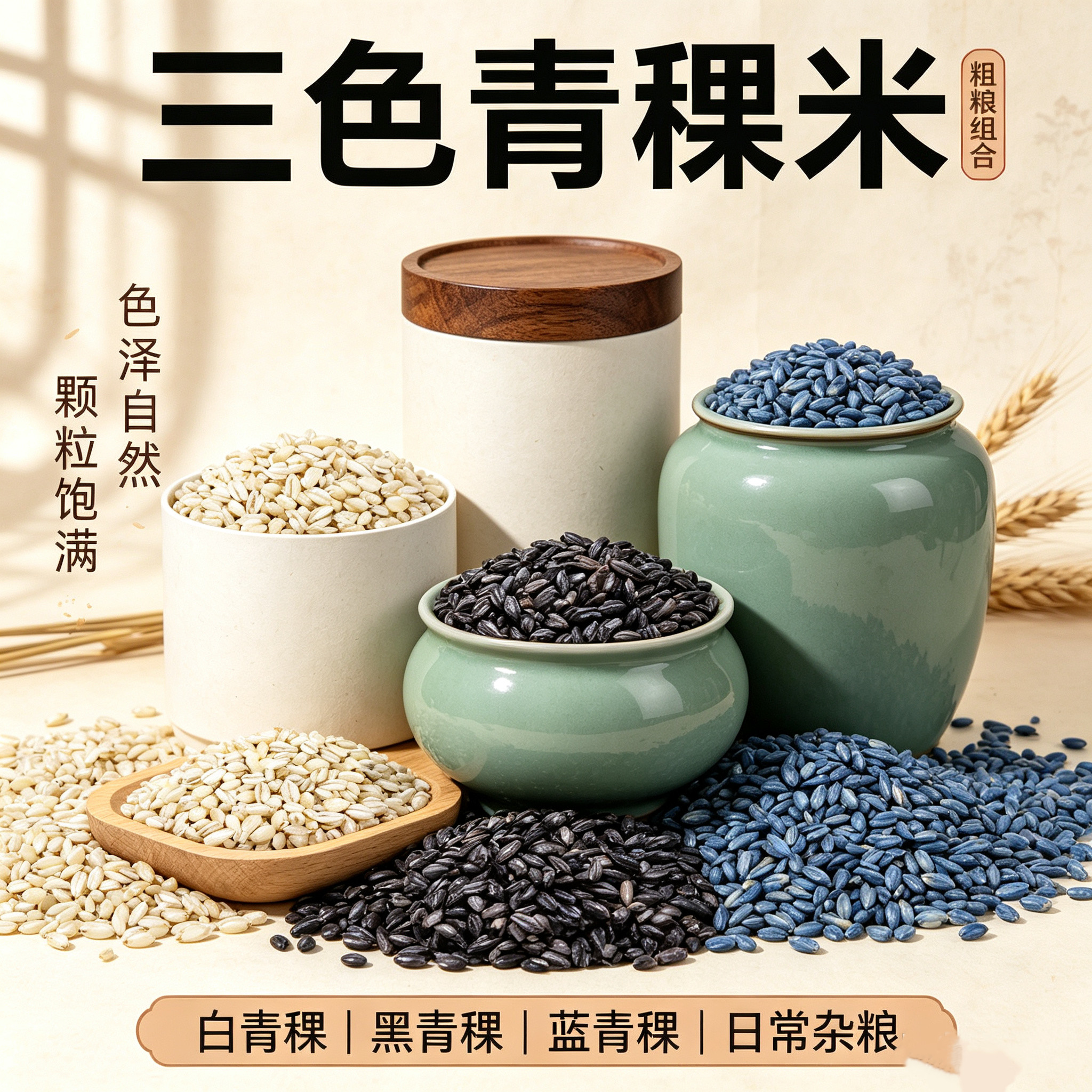 青稞米新米西藏黑蓝白麦仁杂粮