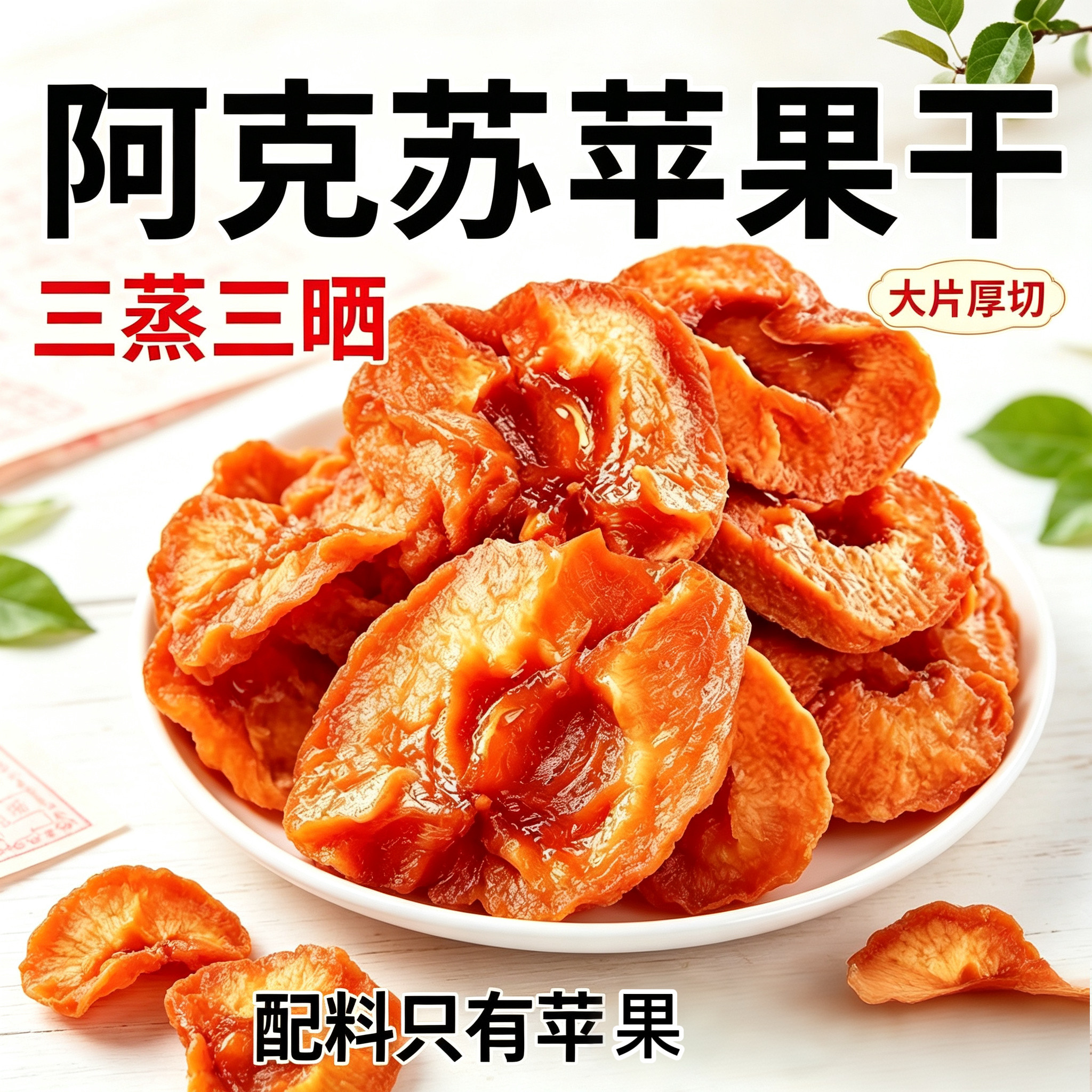 新疆阿克苏苹果干0脂肪独立包装产地厚切原味泡水官方旗舰店
