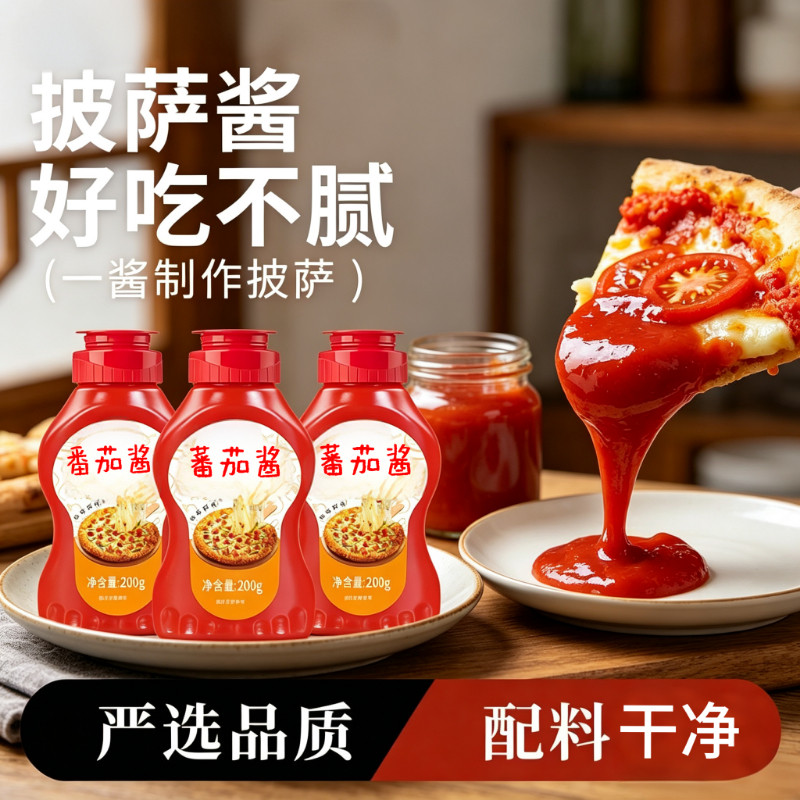 番茄酱沙司商用挤压瓶批发大桶装披萨酱手抓饼专用大包蕃茄酱家用