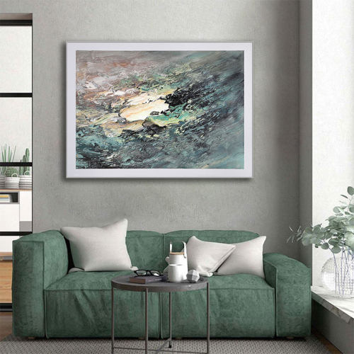 苏建原创厚油纯油画抽象海浪刀画