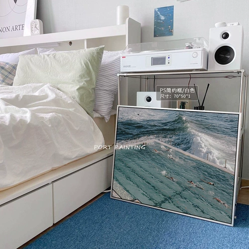 Гонконгская живопись Nordic Ins Big Sea Decorative Painting Bool и морская спальня для прикроватной росписной студии художественной студии