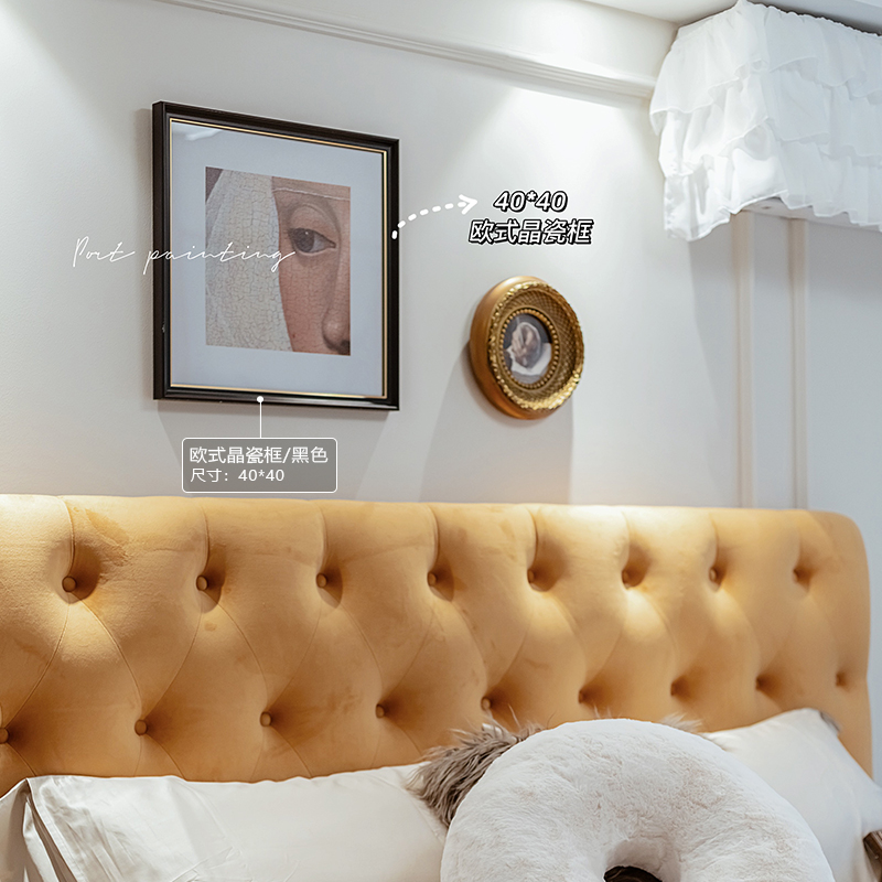 port painting博主推荐款壁画 抽象人物深色系美式复古油画装饰画