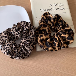 豹纹大肠发圈女扎头发绳2025新款高级感头绳皮筋发饰秋冬丸子头
