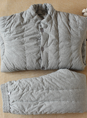 纯棉花手工男士冬季大人棉袄棉裤套装成人保暖加厚高腰外套棉衣服