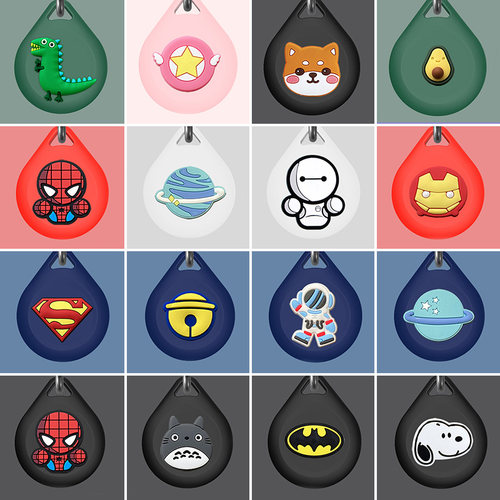 适用苹果AirTag保护套硅胶airtags钥匙扣air tag扣环保护壳iphone宠物防丢器狗防摔项圈猫钥匙套软壳项链定位