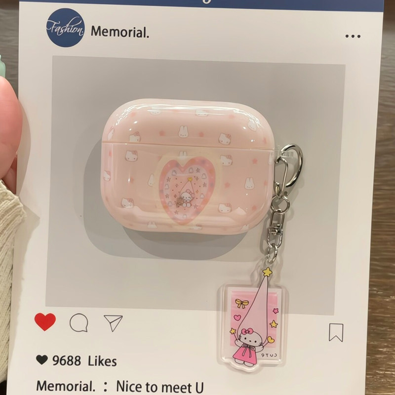 可爱kitty兔子适用airpods4保护套airpodspro3苹果耳机壳airpodspro2无线蓝牙airpods2新三代华强北7代pro7女