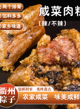 衢州手工新鲜肉老坛酸菜粽子咸菜肉棕江山大肉粽子早餐速食半成品