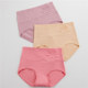 头妈妈女短裤 高腰内裤 女士纯棉抗菌收腹提臀印花中腰全棉裆三角裤