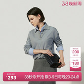 新品 女上衣内搭休闲透气2025春季 Polo领套头针织衫 OCHIRLY欧时力