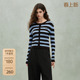 欧时力针织外套女2025秋冬新款 可机洗澳大利亚100%美丽诺羊毛
