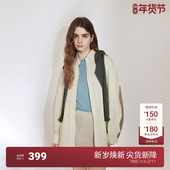 新品 OCHIRLY欧时力 女中长时尚 静奢风2024秋季 棉质宽松长袖 衬衫