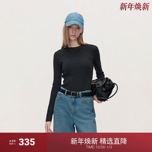 OCH.欧时力毛衣针织上衣套头内搭25春新款 可机洗100%羊绒衫