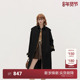 ochirly欧时力 轻量羊毛呢料大衣风衣外套女复古通勤2024秋冬新品