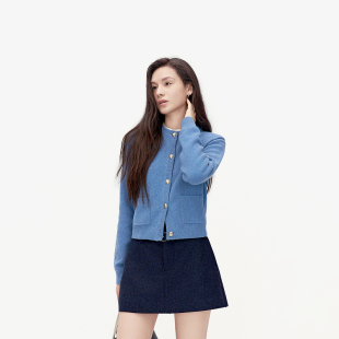 OCH.ochirly欧时力澳大利亚100%美丽诺羊毛毛衣气质2025春季 新款