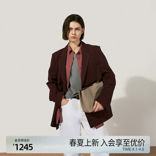 OCHIRLY欧时力 外套女通勤一粒扣高级2025春季 新品 宽松中长西装