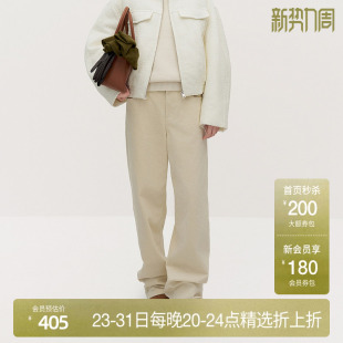 女显瘦气质通勤2024秋冬新品 OCHIRLY欧时力 弹力灯芯绒直筒长裤