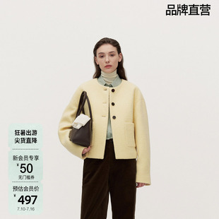 OCHIRLY欧时力 羊毛呢小香风外套女法式气质高级秋冬