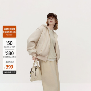【双11直降】OCHIRLY欧时力带帽夹克羽绒服外套女上衣休闲保暖春