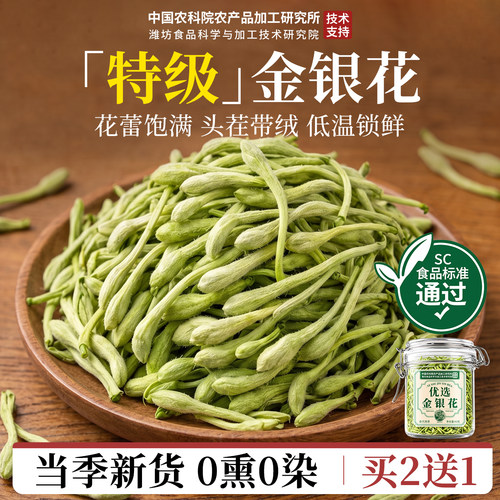 【头茬带绒当季新货|特级金银花