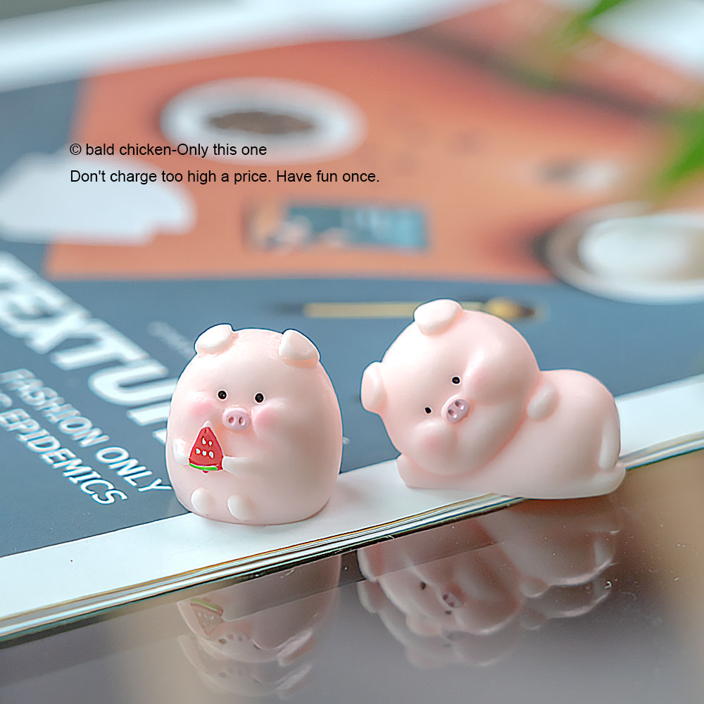 "无聊了 在桌面放一群吃瓜的小猪" 卡通可爱摆件 生日礼物