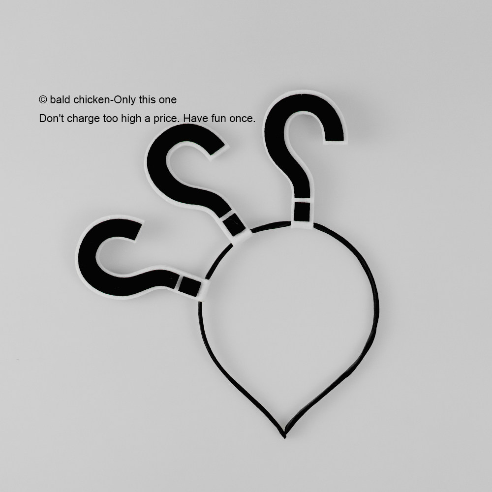 "无聊了 戴一个充满疑惑的发箍" 创意搞怪问号发箍 饰品