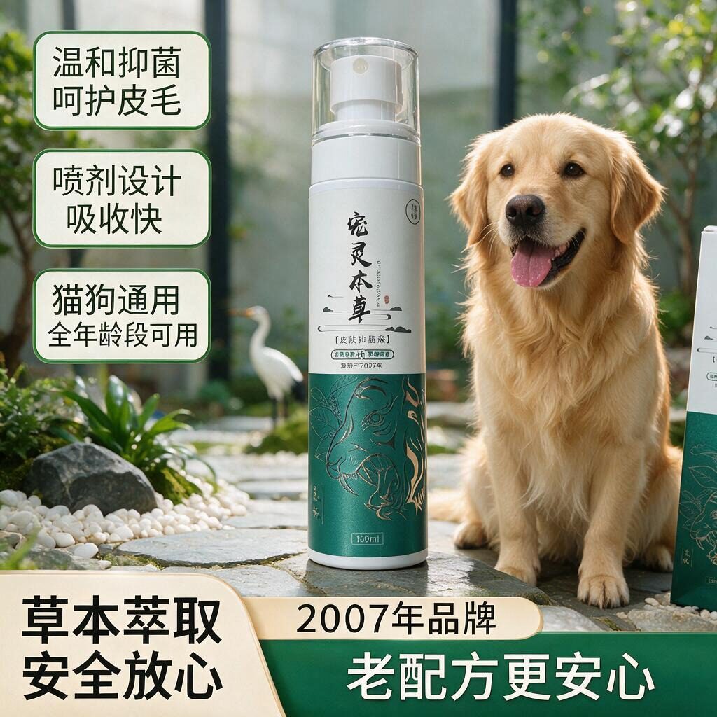 宠灵本草猫狗癣抑菌喷雾