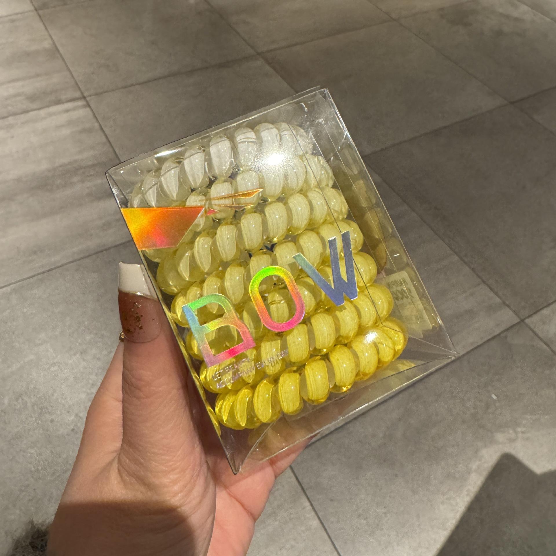 电话线高品质渐变盒装皮筋重发网