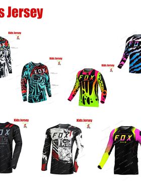BAT FOX Kids MTB Shirts Downhill Jersey Motocross Mountain E